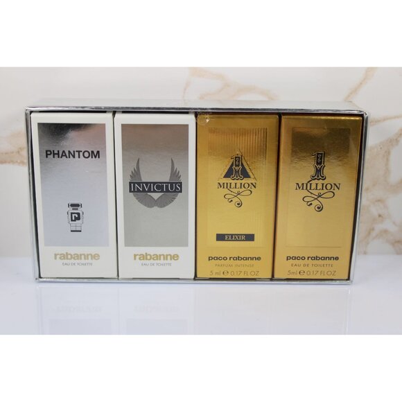 Paco Rabanne Men's Fragrance Set Phantom Invictus & 1 Million 4 x 5ml SEALED NIB - Picture 8 of 8